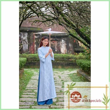 Silk Áo Dài – Light Sky Blue Version