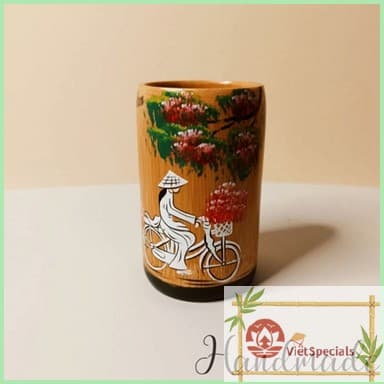 Hand-Painted Bamboo Pen Holder