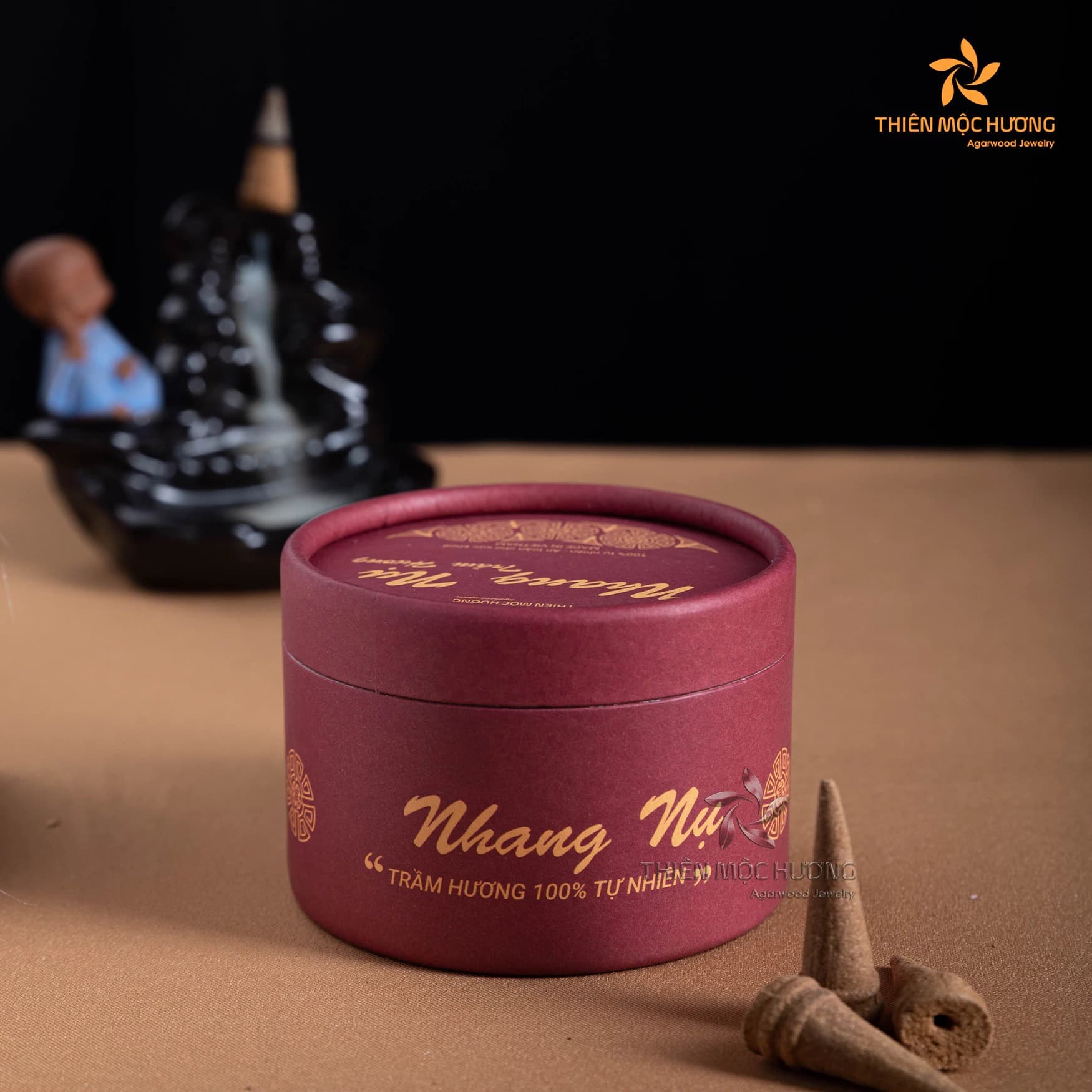 Premium Agarwood Incense Cones 40 Pieces Natural