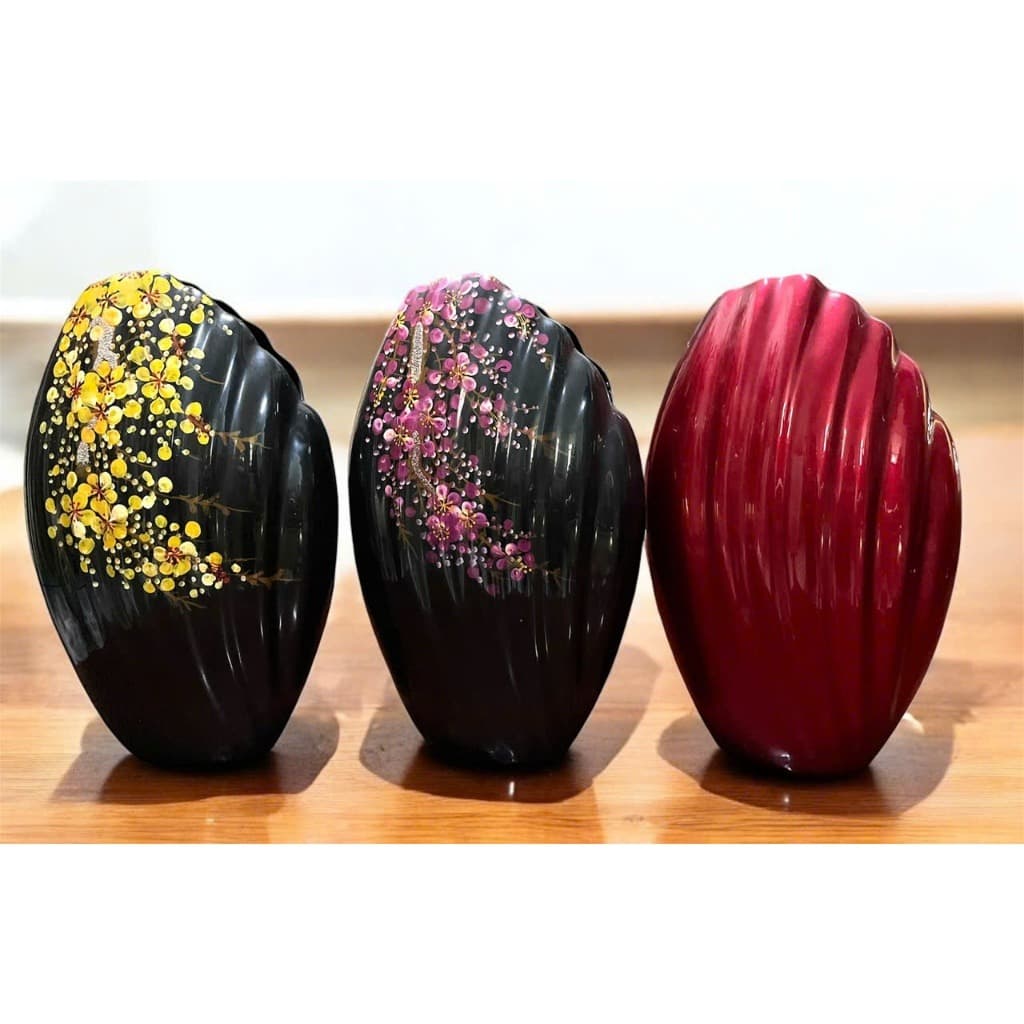 Premium Shell Vase Elegant Home Décor 14" Blue