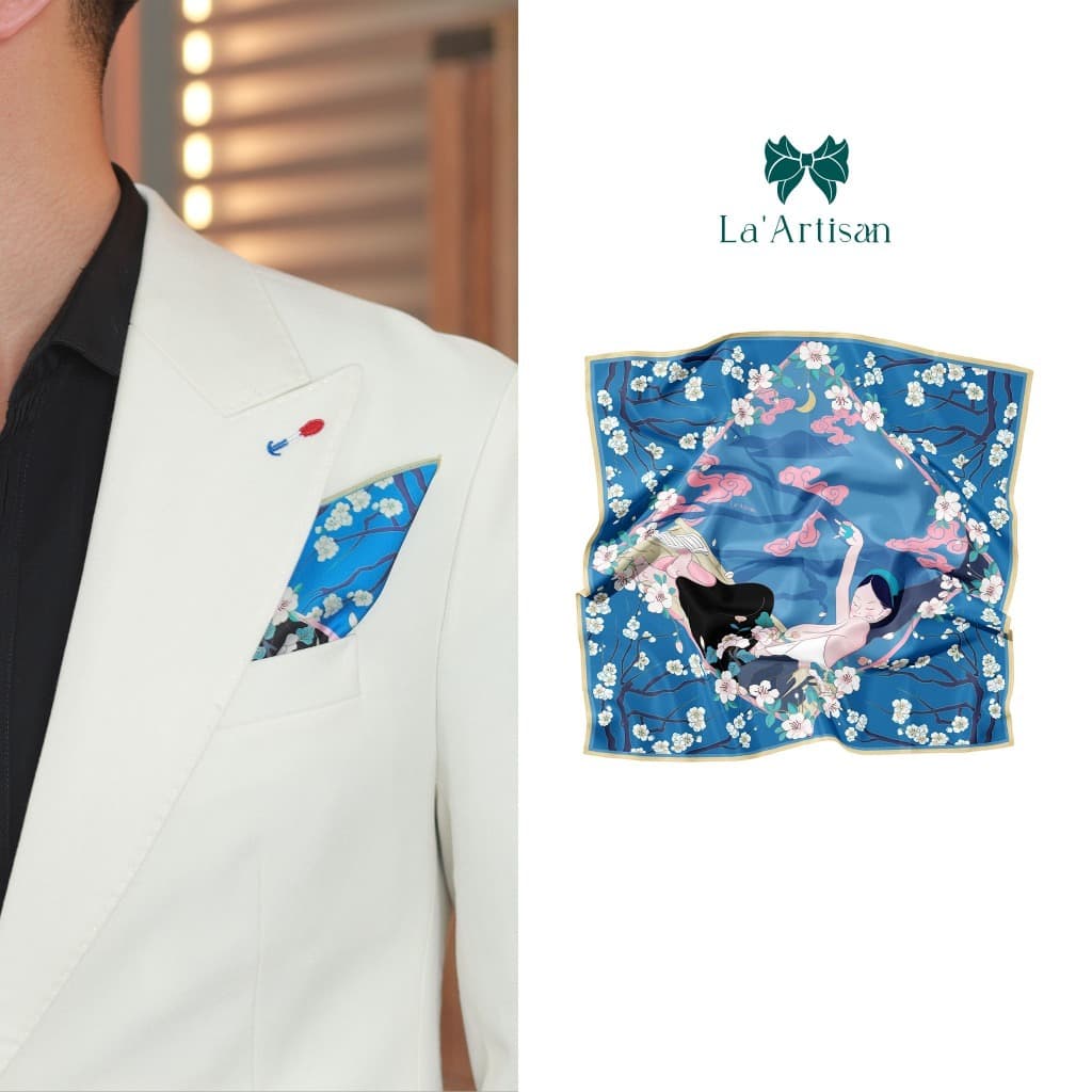 Men's Pocket Square Patriot Design 25x25cm Cultural Gift