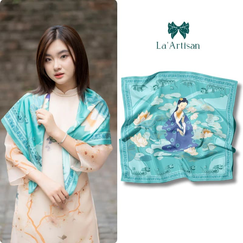 Silk Scarf An Tư Công Chúa Patriot Collection 70x70cm