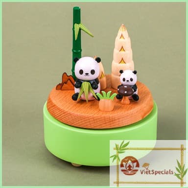 Panda Bamboo Shoots Music Box