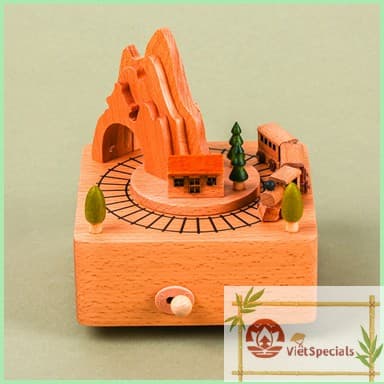 Moving Round Train Music Box