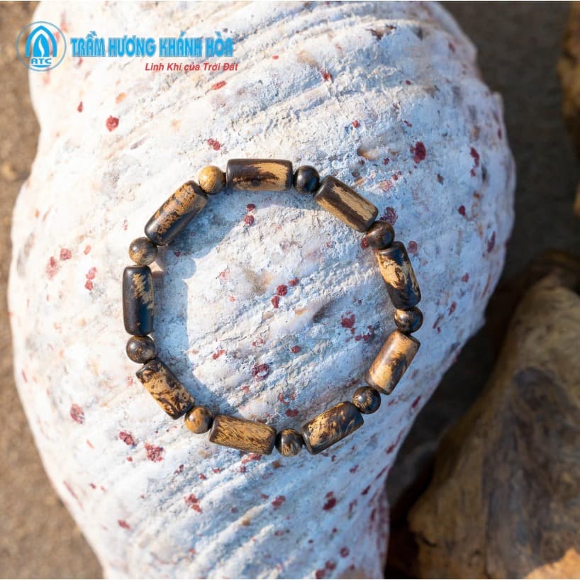 Agarwood Bead Bracelet Natural Incense 7mm Handcrafted Brown